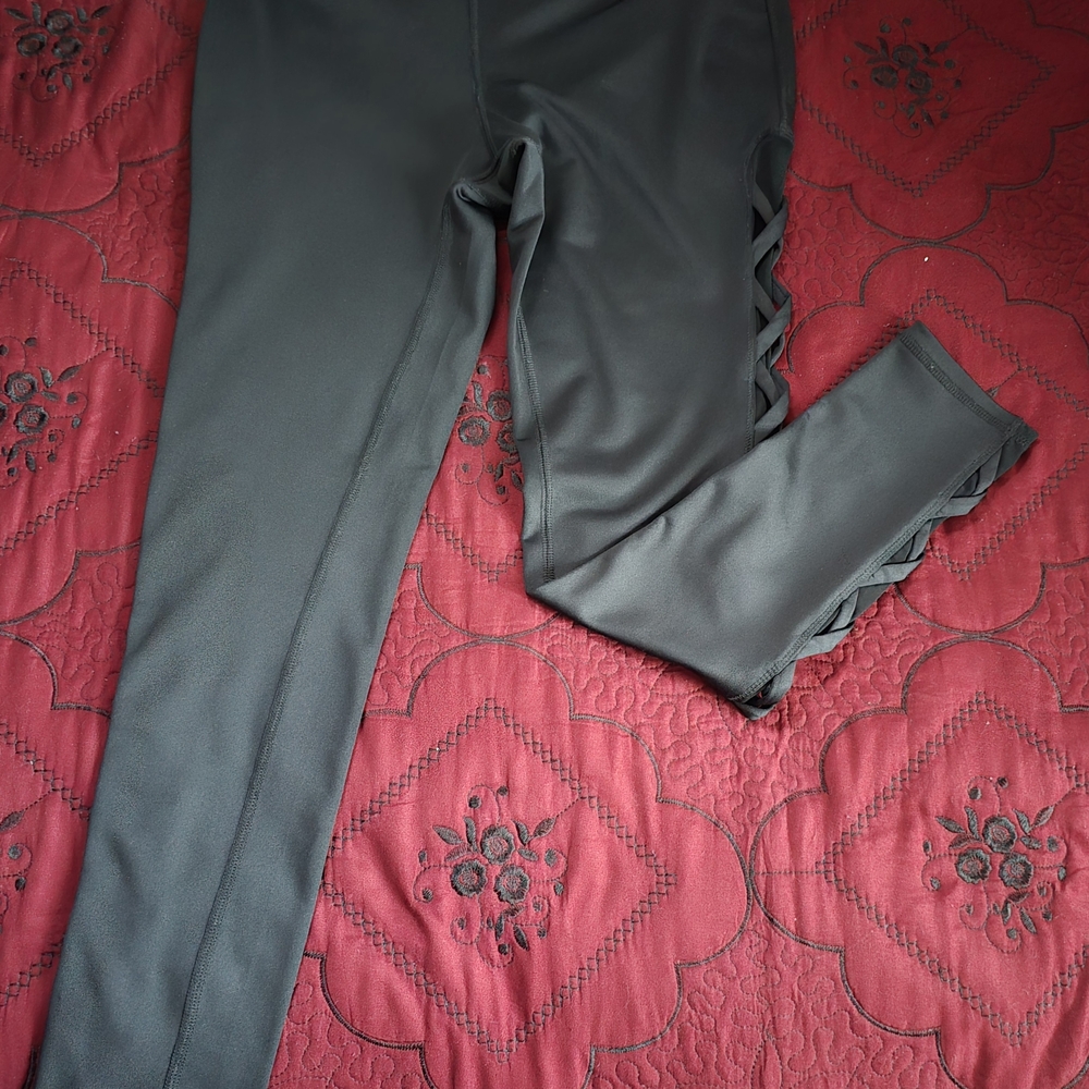 Marc New York Black Performance Leggings with Logo Detail